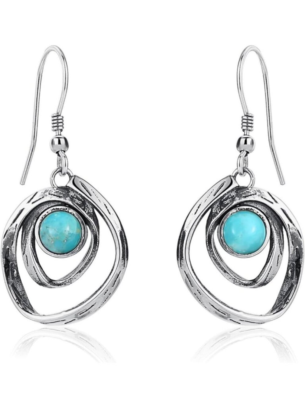 Boho Turquoise Earrings in Sterling Silver | Trendy Women's Jewelry Accessory